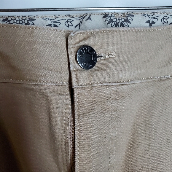 Rider by Lee Comfort No Gap Waist Band Tan Midrise Bootcut Tan Jeans. Size 18W L - Picture 5 of 7